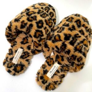 Madewell leopard print slippers